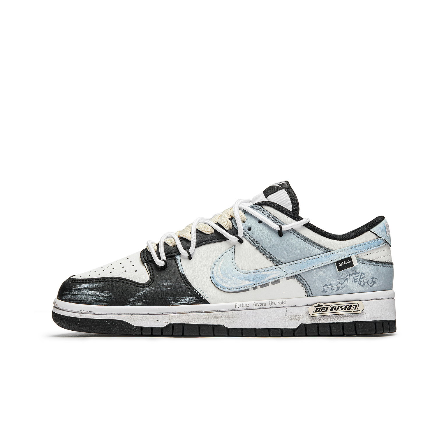 

Nike Кроссовки для скейтбординга мужские dunk icy snow world с амортизацией, износостойкие низкие белые синие