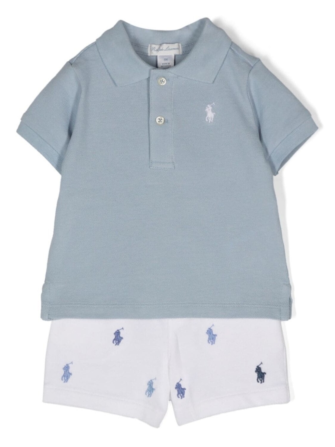 

Ralph Lauren Kids комплект из топа и шортов с вышивкой Polo Pony, синий