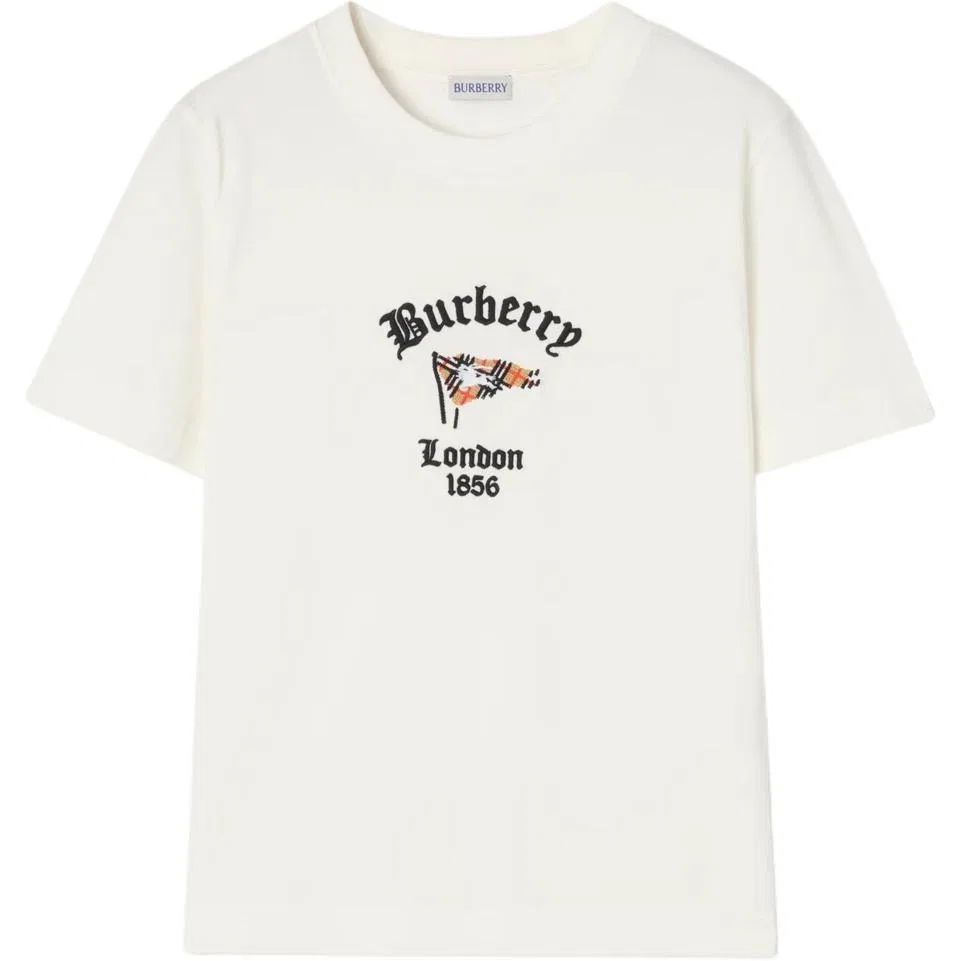 Футболка с коротким рукавом Burberry белая