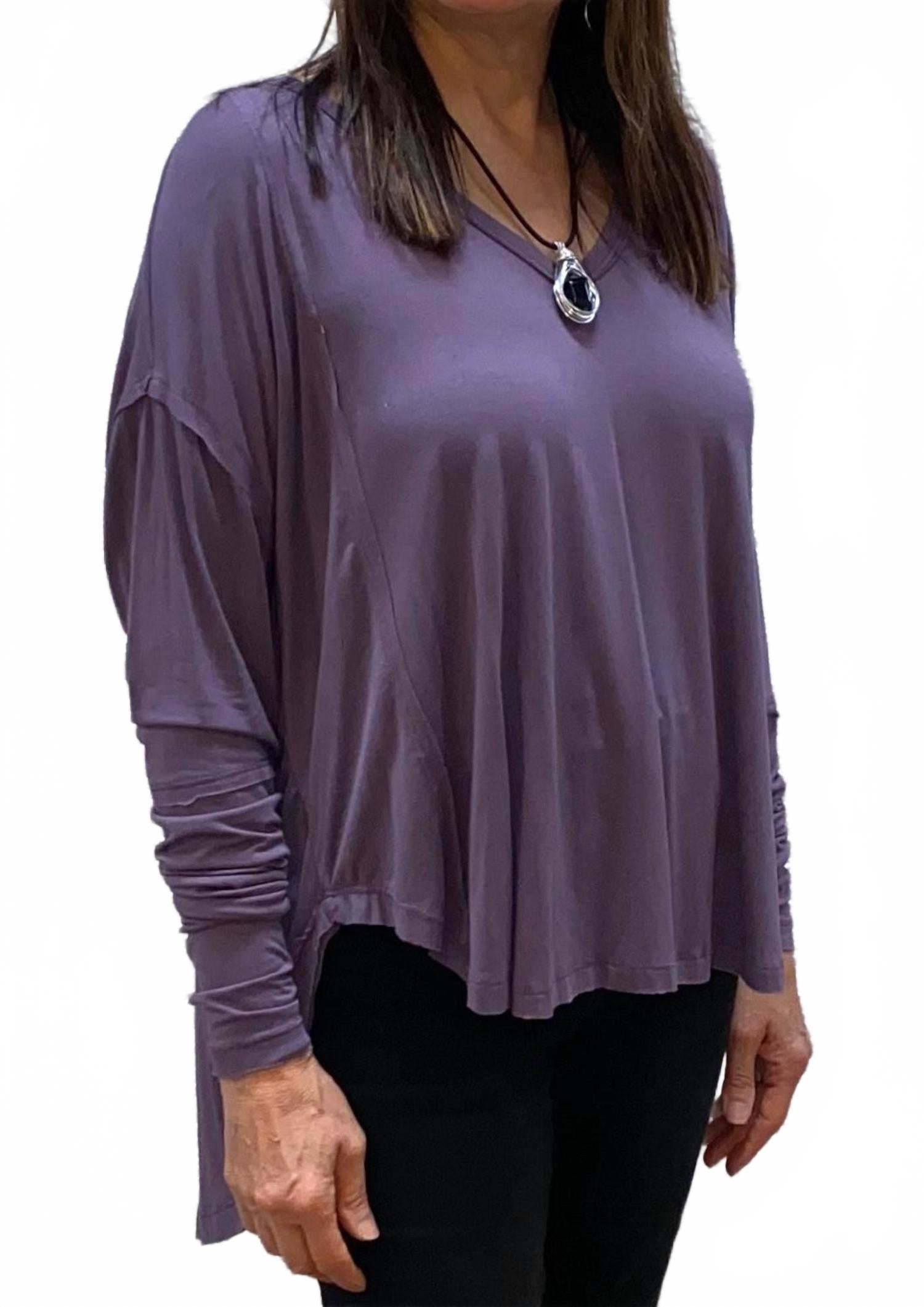 

Свободный топ с V-образным вырезом в сиреневом цвете Ariella