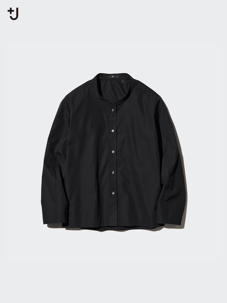 

Рубашка из хлопка супима Uniqlo, черный