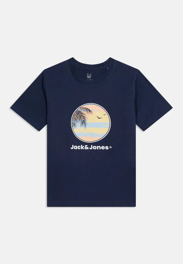 Футболка jjperry с круглым вырезом и принтом Jack & Jones Junior, Navy — фото 3
