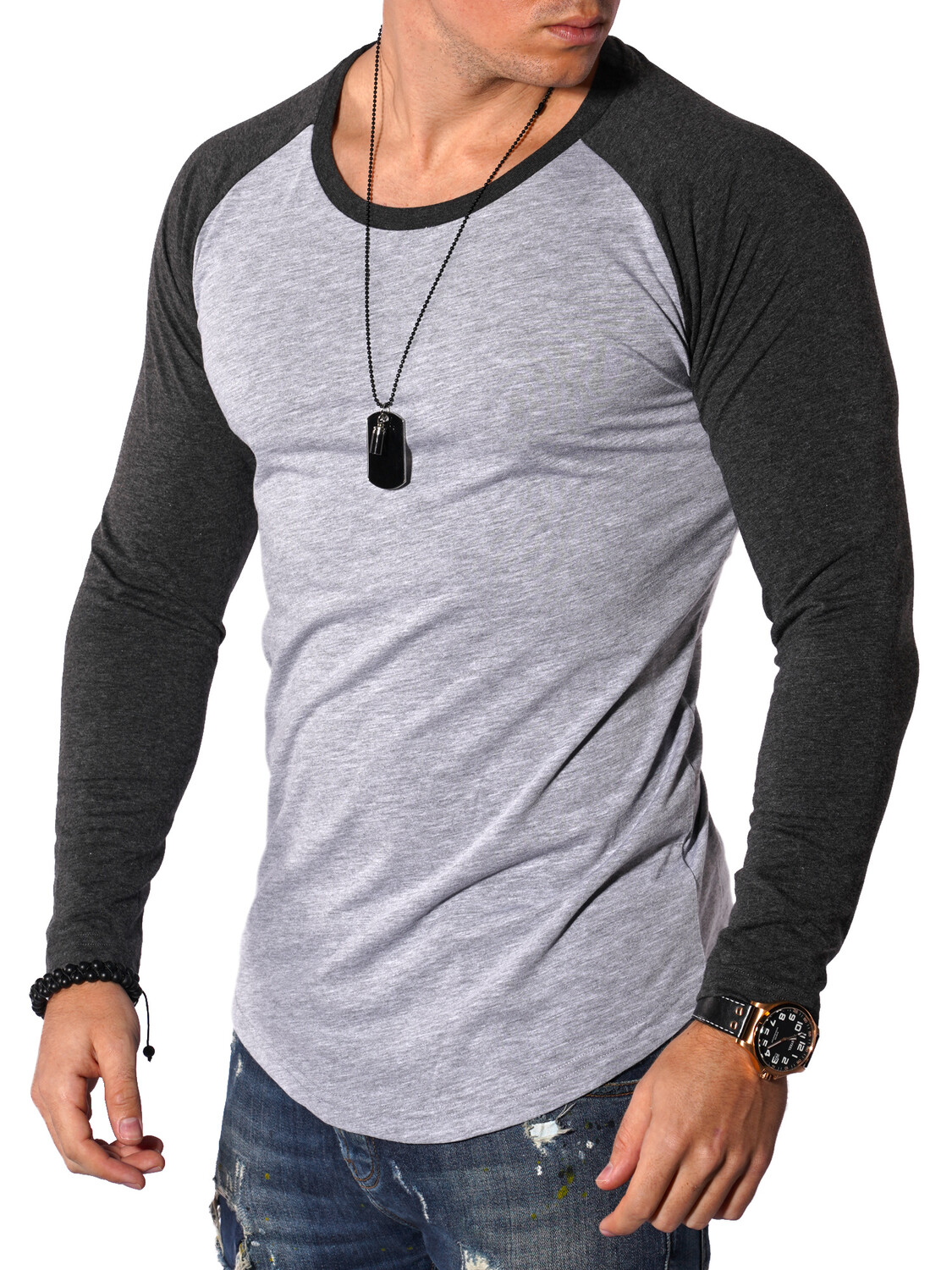 

Лонгслив behype Langarmshirt RIO L/S, серый