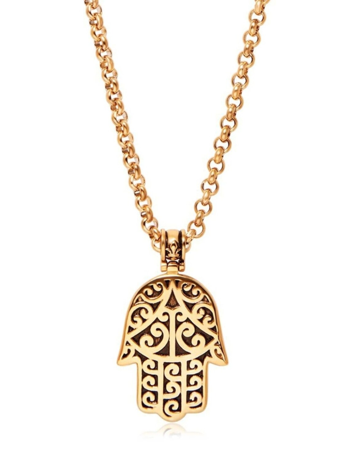 

Ожерелье с изображением руки Хамсы Nialaya Jewelry, золотой