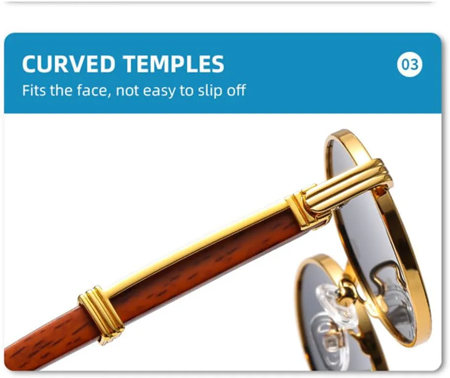 

Мужские солнцезащитные очки в стиле ретро с овальными линзами и прозрачным градиентом, женские солнцезащитные очки с защитой от УФ-излучения UV400 MTZJH, Golden Grey