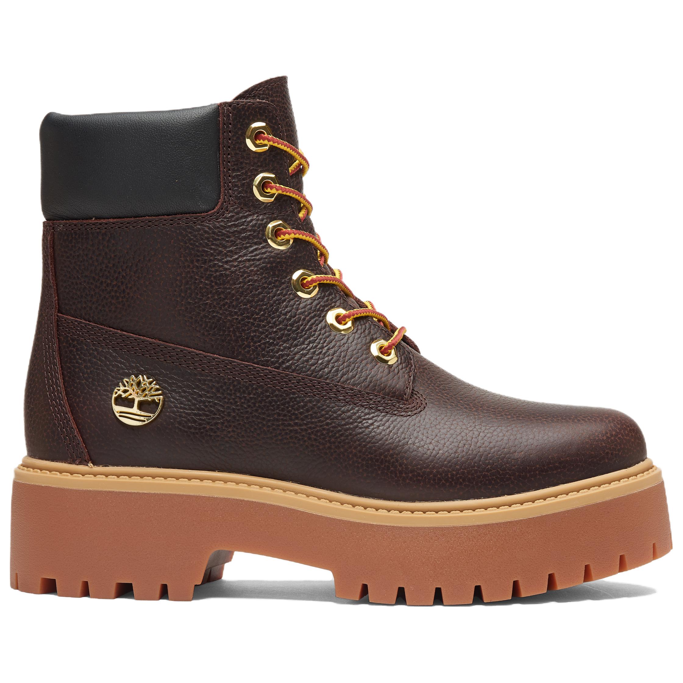 Ботинки кожаные Timberland женские, коричневый — фото 2