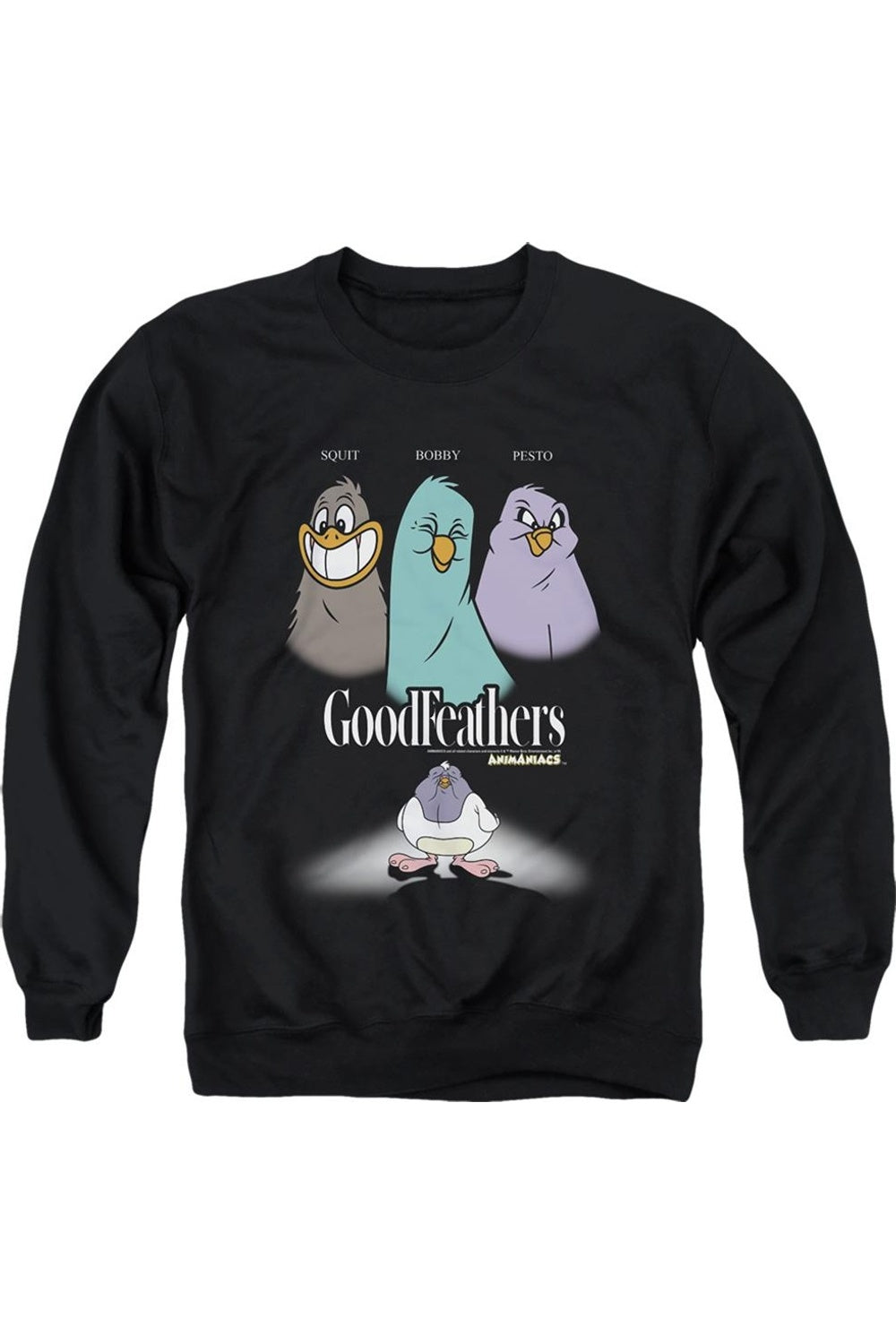 

Толстовка Animaniacs Goodfeathers для взрослых с круглым вырезом Gildan, черный