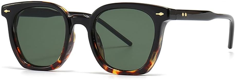 

Винтажные женские солнцезащитные очки в стиле панк с заклепками, защита от УФ-излучения UV400, модные градиентные очки, мужские темно-зеленые солнцезащитные очки TKKTLLT, Black Dark Green