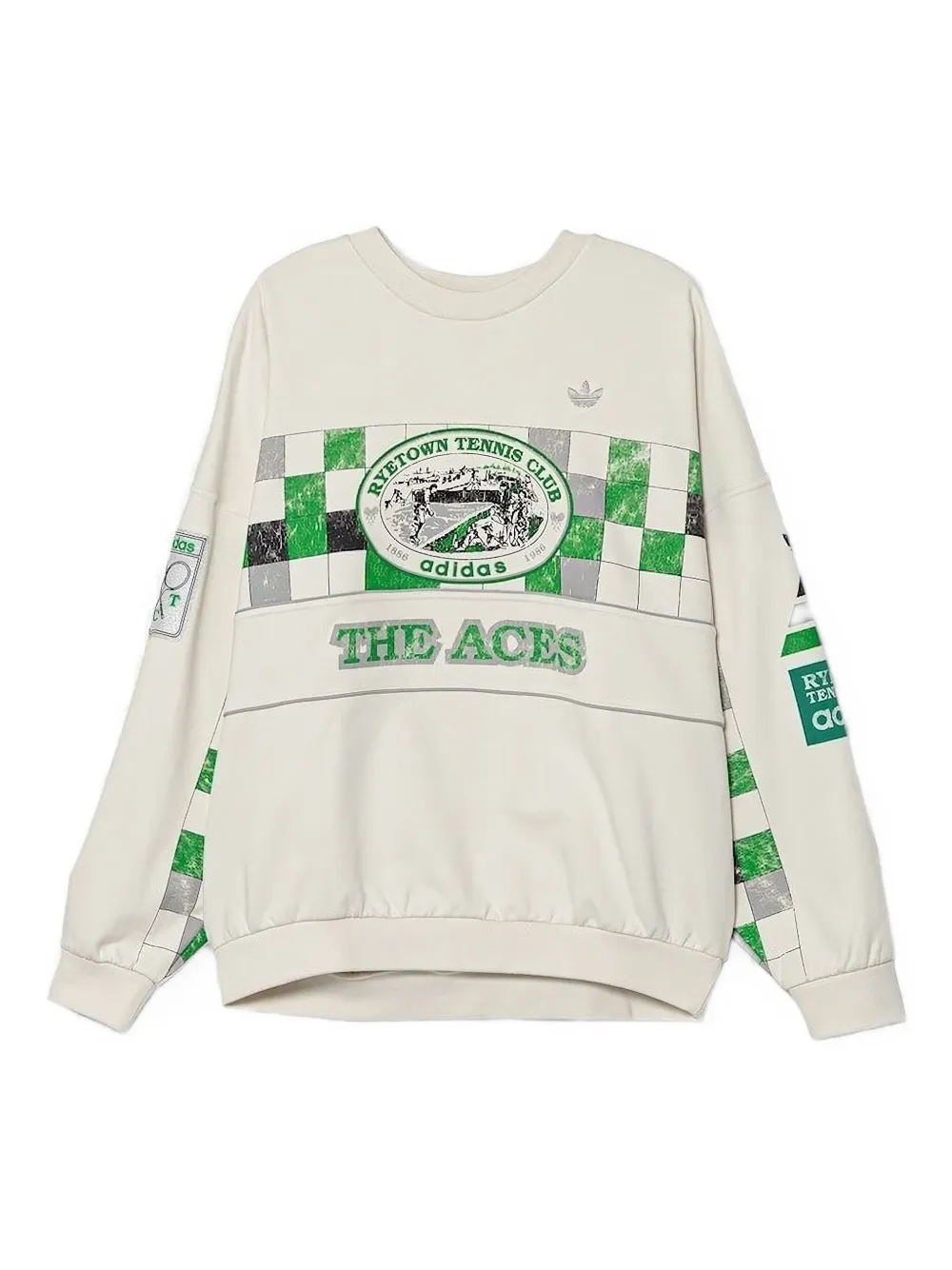 

Толстовка с клетчатым принтом Adidas, белый