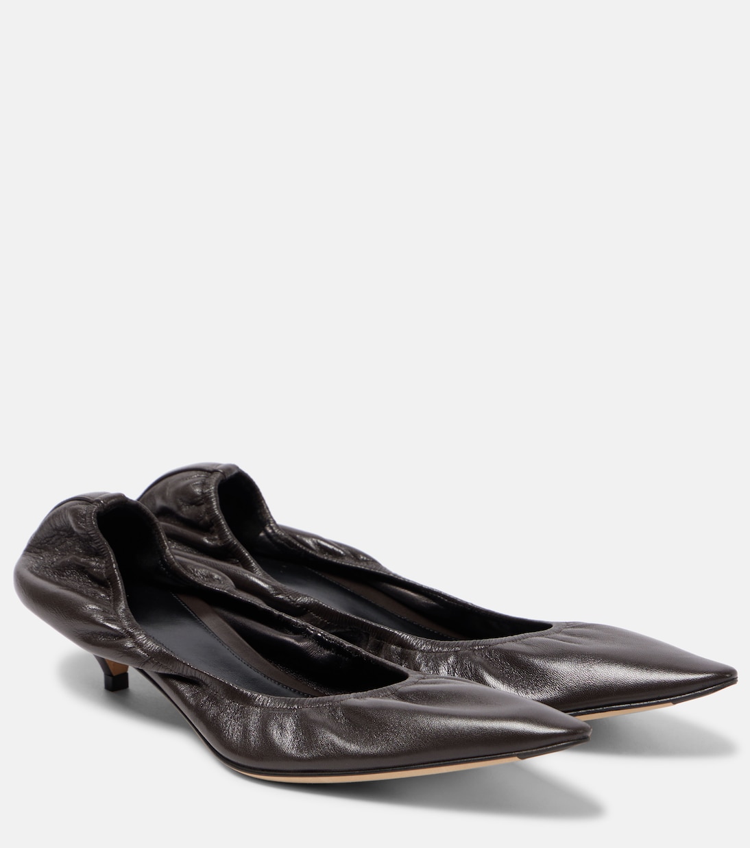 Лиза кожаные лодочки The Row, Laquer Brown