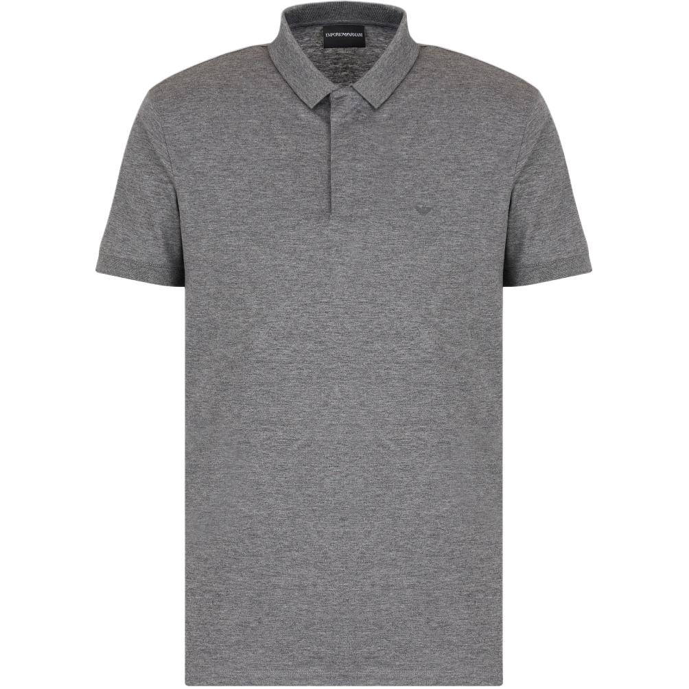 

Детализированная поло с коротким рукавом Logo EMPORIO ARMANI, серый