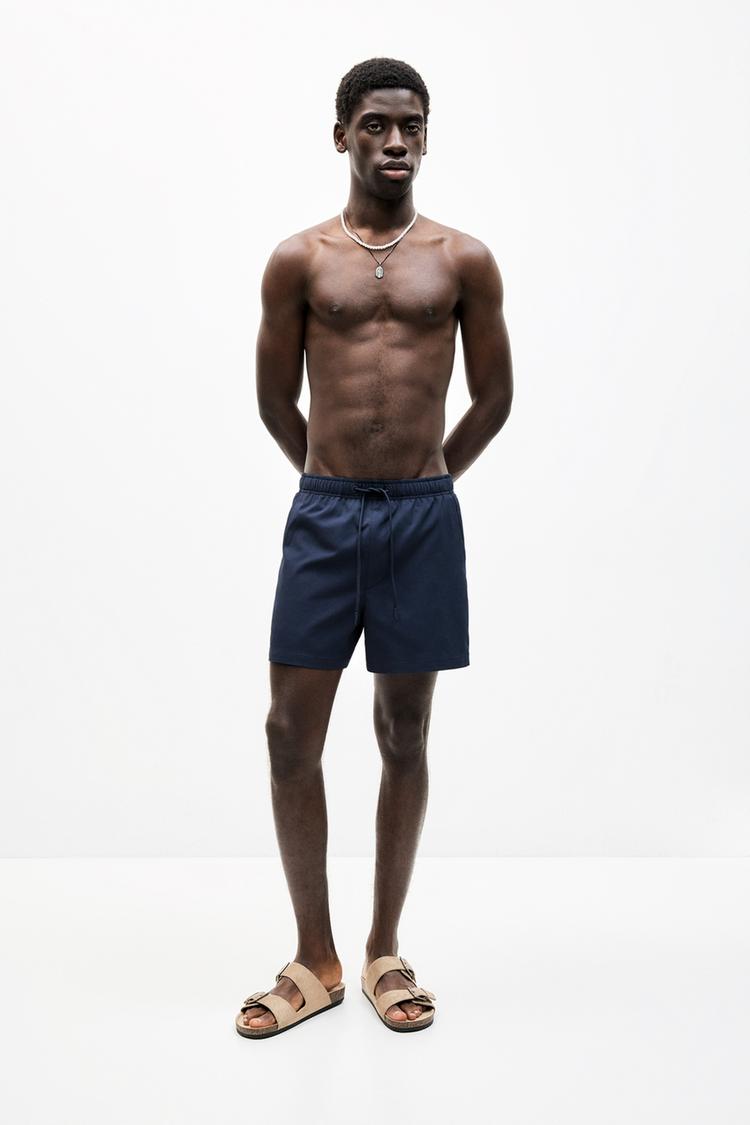 

Плавки из текстурированной ткани Pull And Bear, синий