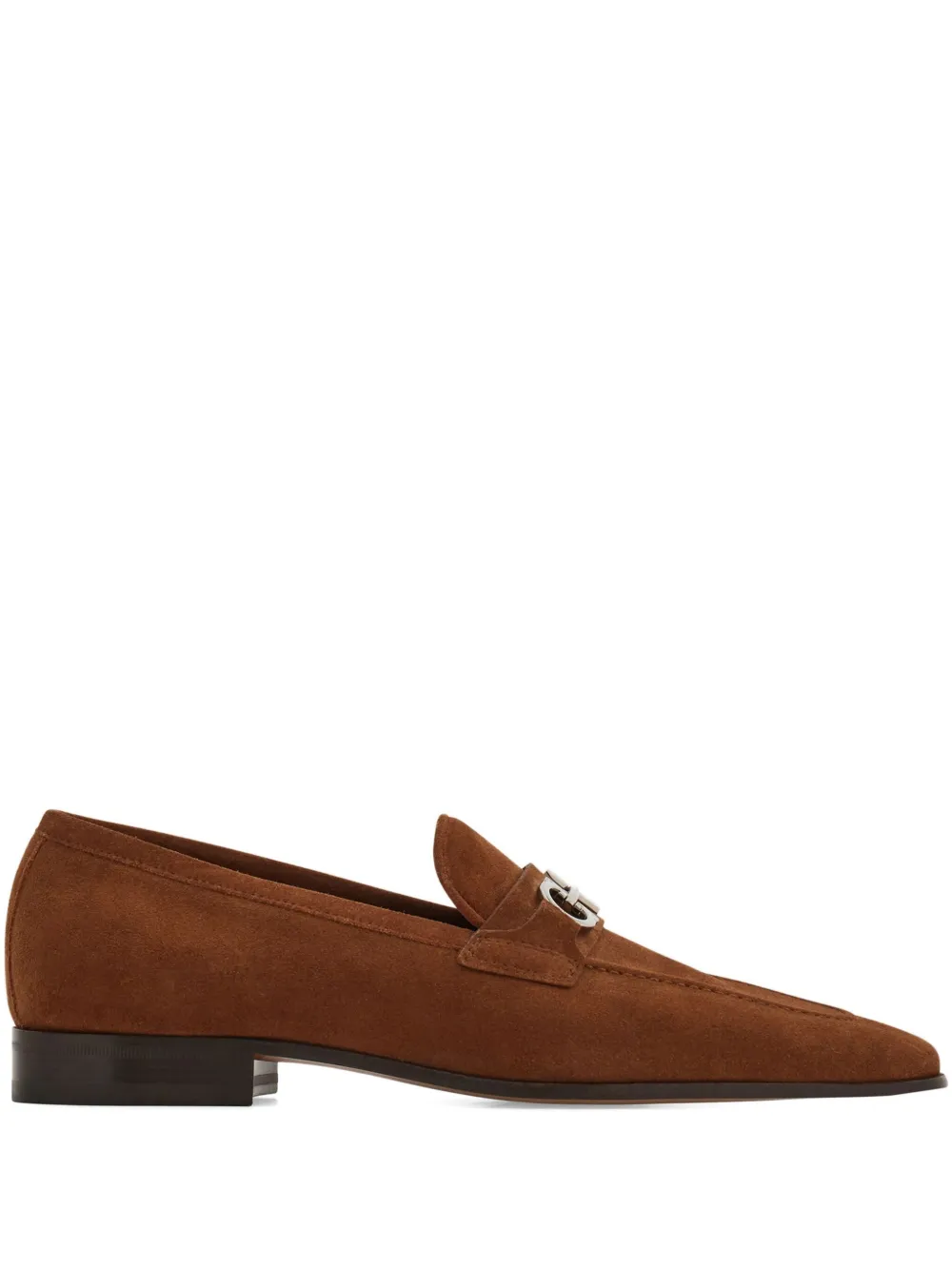 

Лоферы с декором Gancini Ferragamo, коричневый