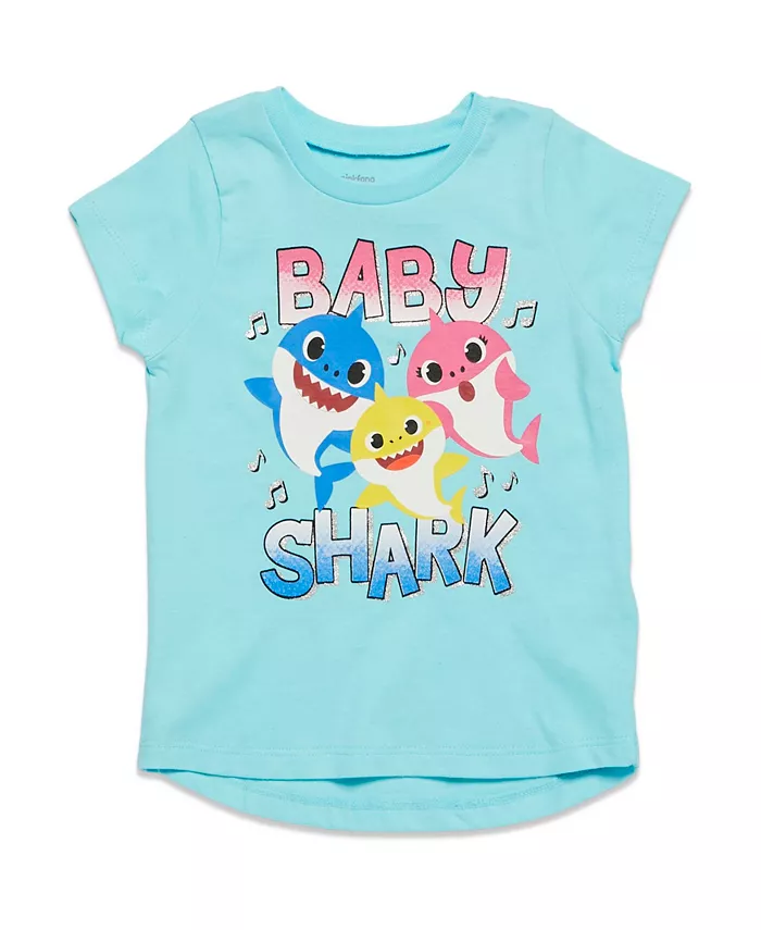 Детские футболки с принтом Shark, 3 шт. [Размер] Pinkfong, мультиколор — фото 2
