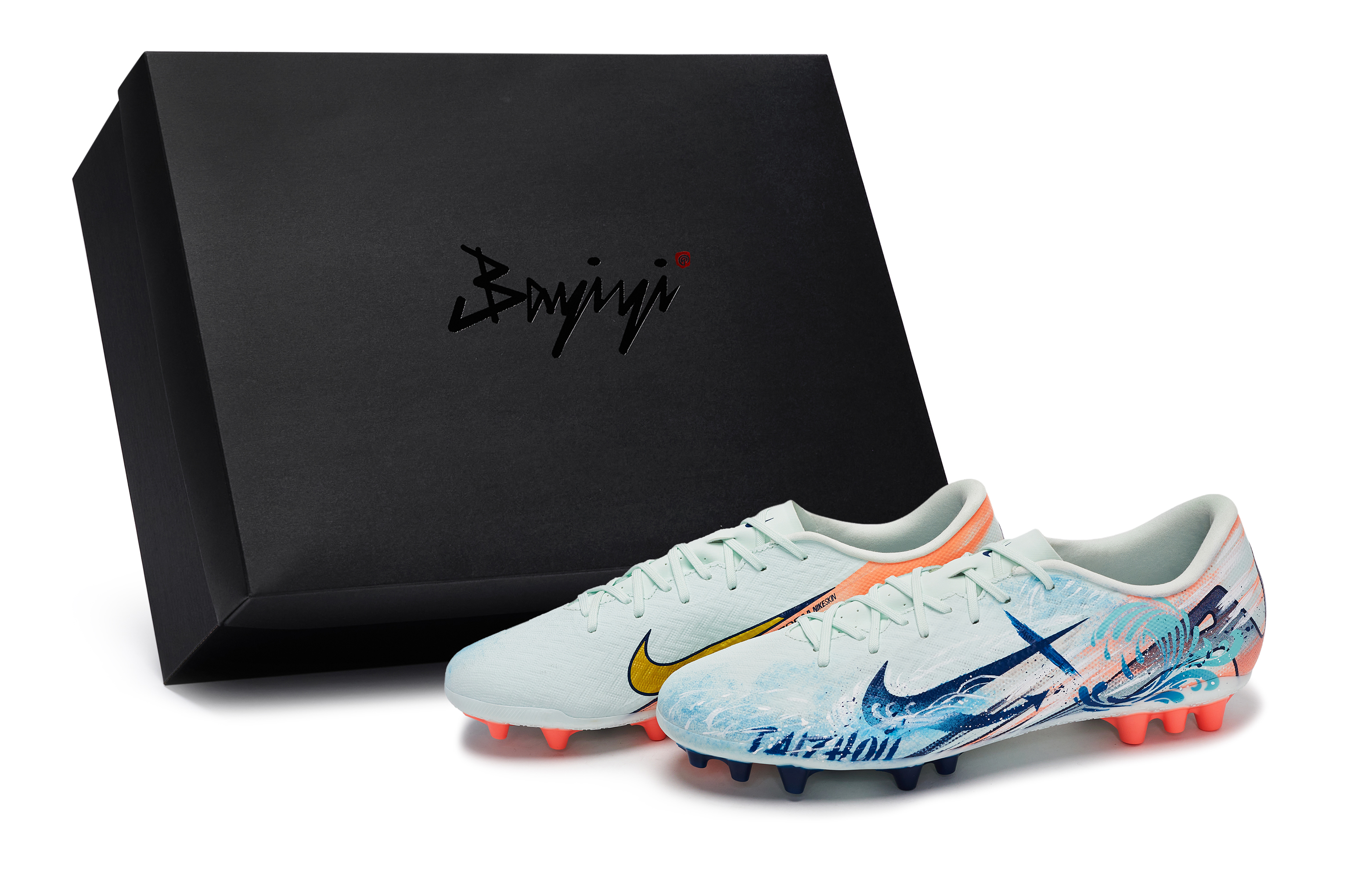 Nike Бутсы Mercurial Vapor 16 Cushioning унисекс, белые, синие, оранжевые, желтые