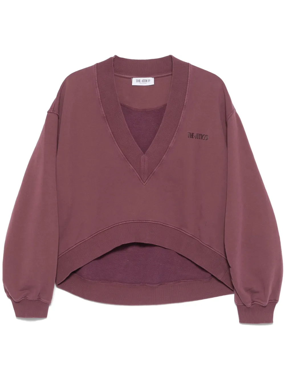 

Толстовка с вышитым логотипом The Attico, красный