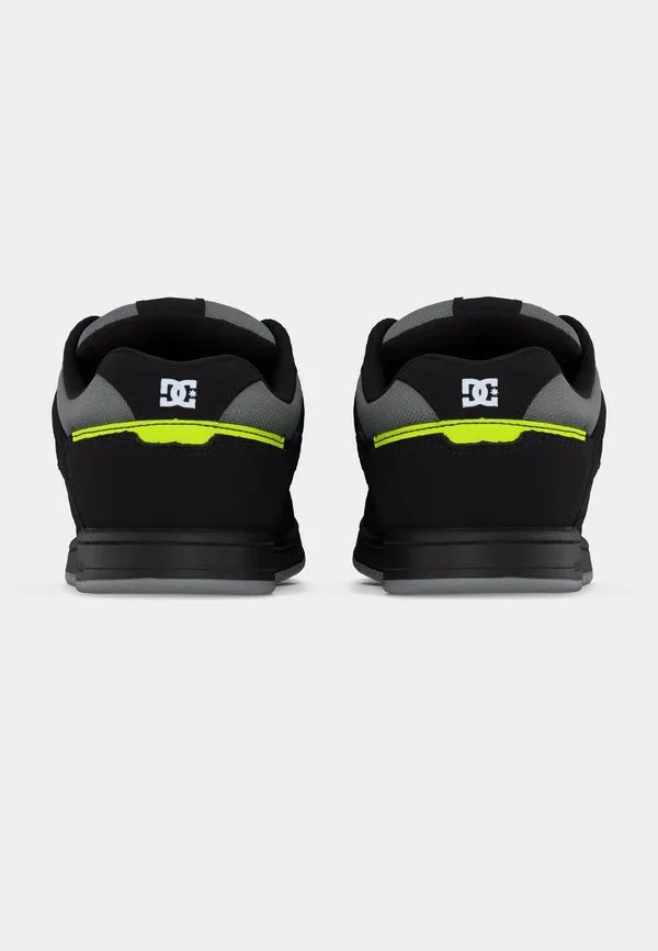 Детские скейтерские кроссовки stag унисекс Dc Shoes, Black/Grey/Lime — фото 4