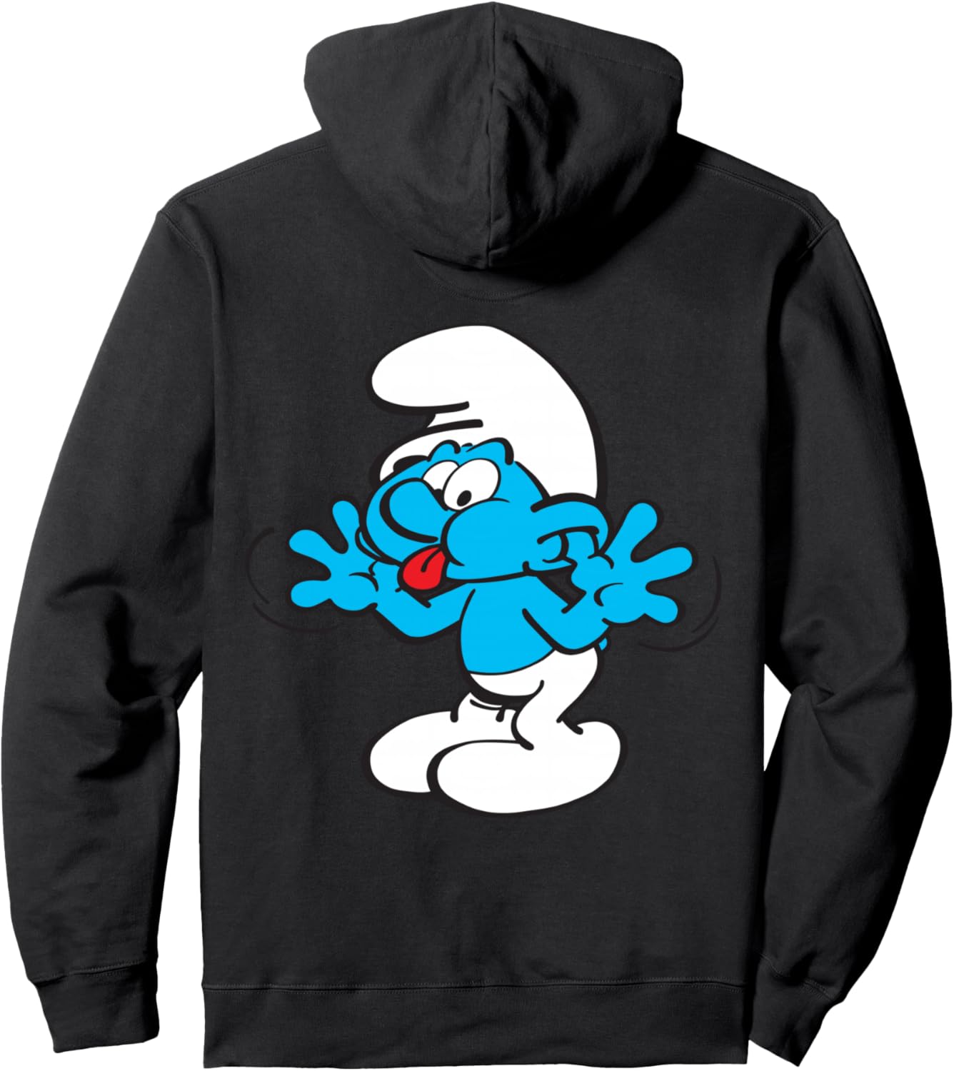 

США Толстовка с капюшоном «Шутливый язык смурфика» 01 The Smurfs, черный