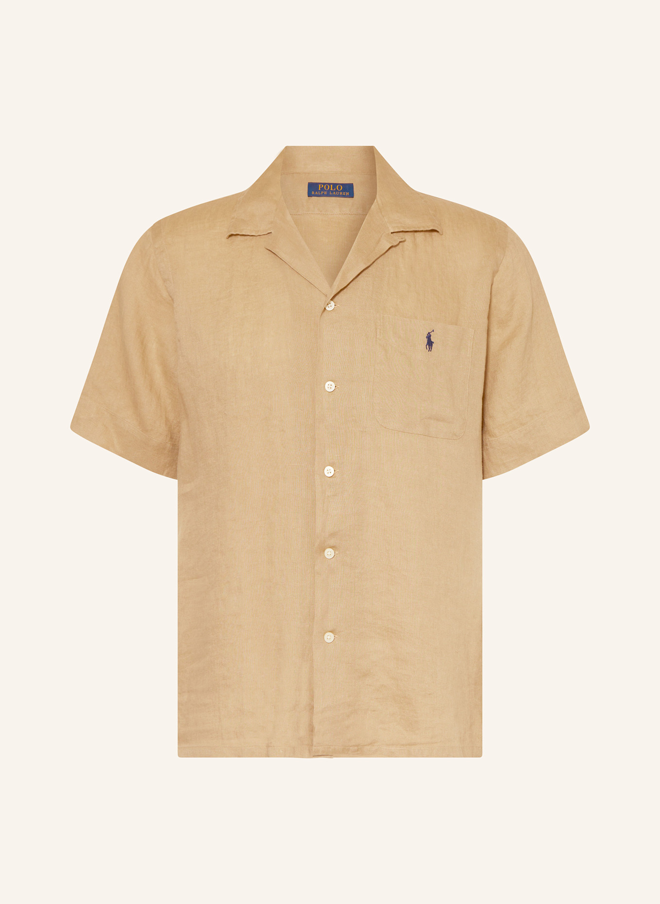 

Классическая льняная рубашка для отдыха Polo Ralph Lauren, бежевый