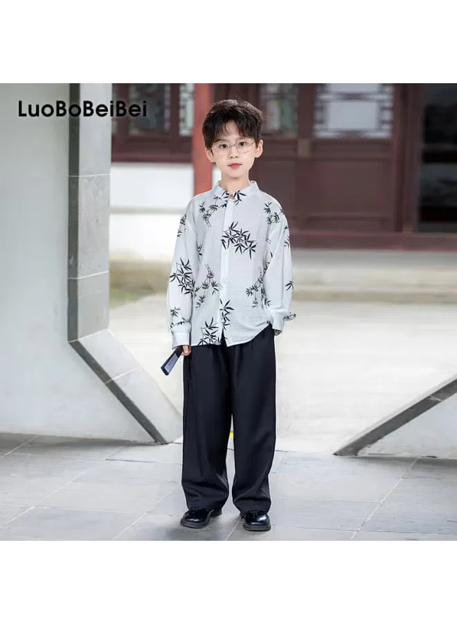 Комплект жилет и рубашка с длинным рукавом в китайском стиле Hanfu Luobobeibei