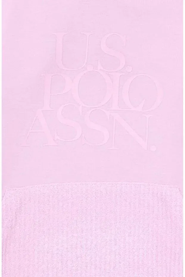 Детское худи для девочек с длинным рукавом U.S. Polo Assn., Pink — фото 3