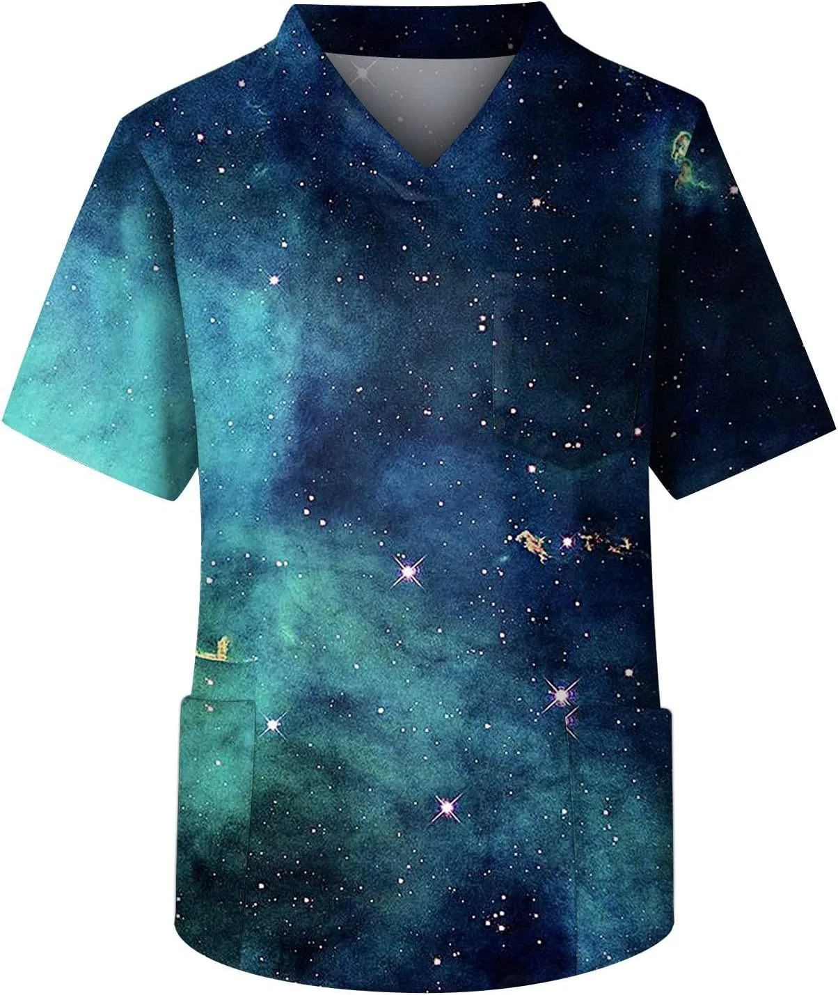 Мужская футболка с коротким рукавом и V-образным вырезом, Dark Green