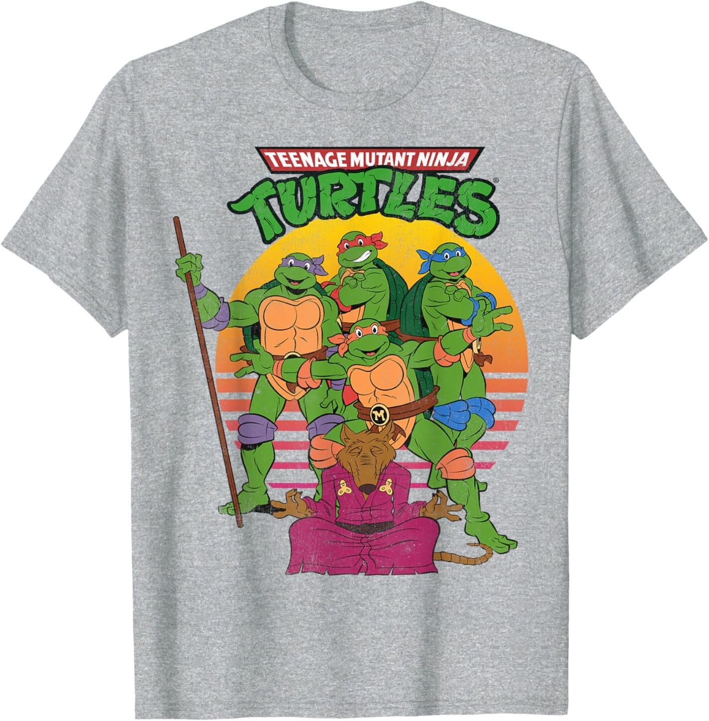 

Мужская футболка Teenage Mutant Ninja Turtles Retro Sun Group, светлый вереск