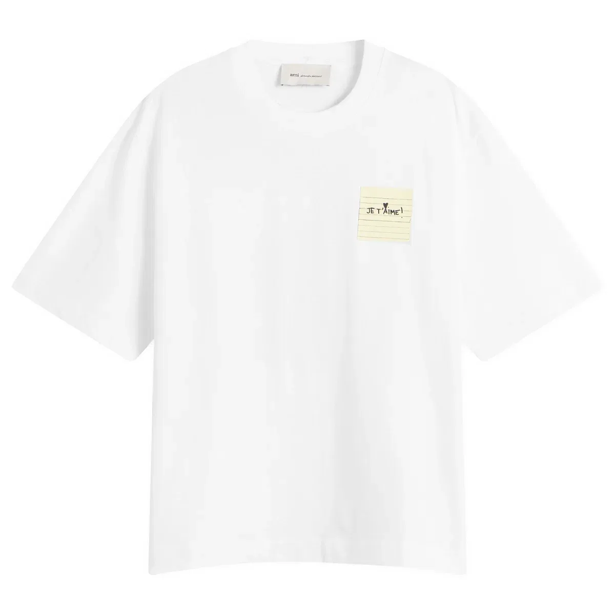 Футболка с принтом Post it je t'aime t-shirt Ami Paris, Blanc