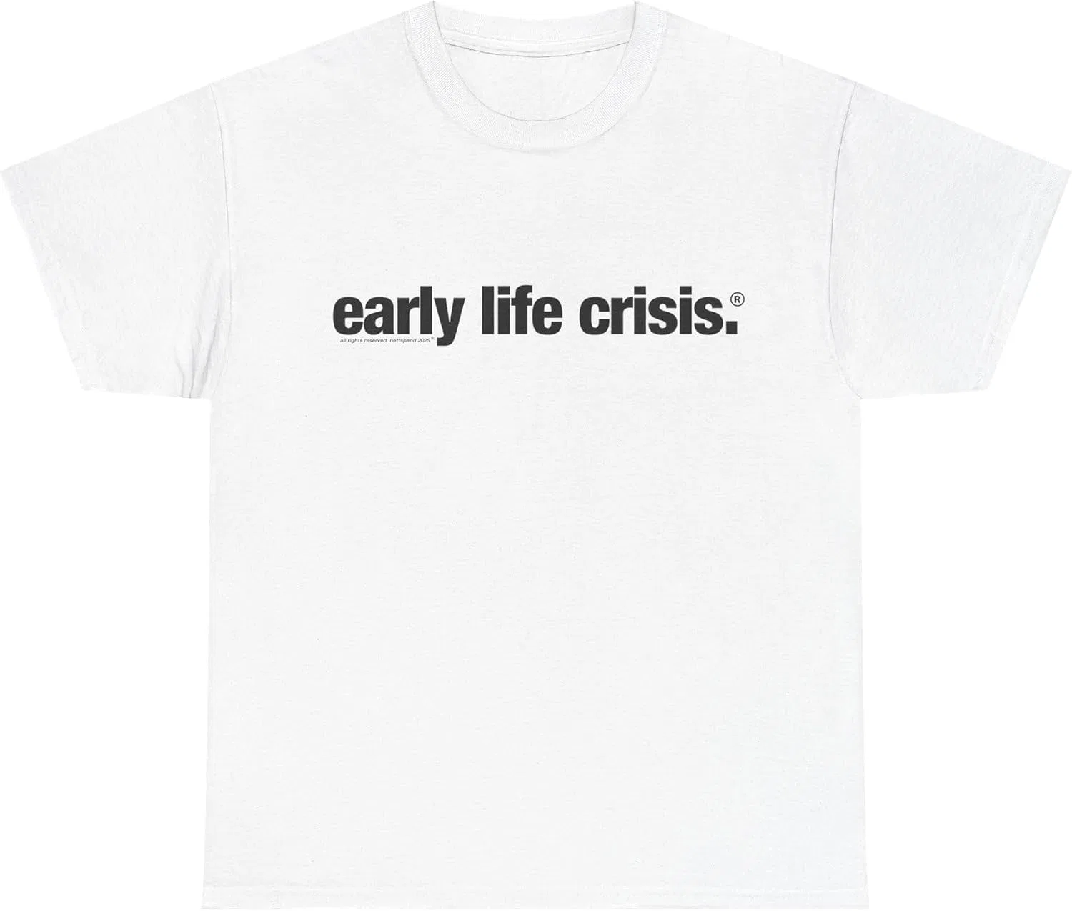 Мужская футболка с принтом Early Life Crisis, белый