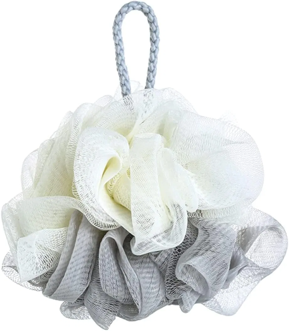 Мочалка-люфа из сетки AKAZI, 2 шт, 15x17 см, Grey