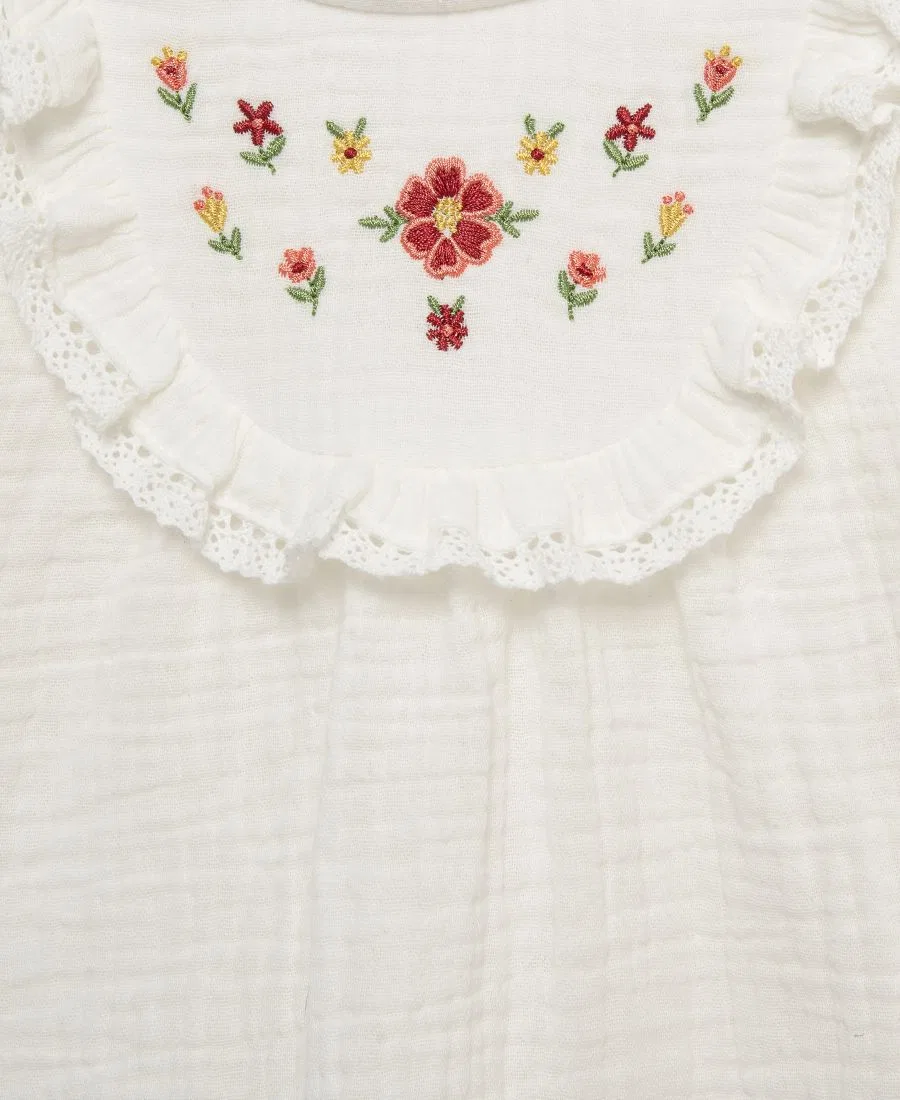 Комплект из туники и брюк Blossoms Tunic Little Me, Denim White — фото 4