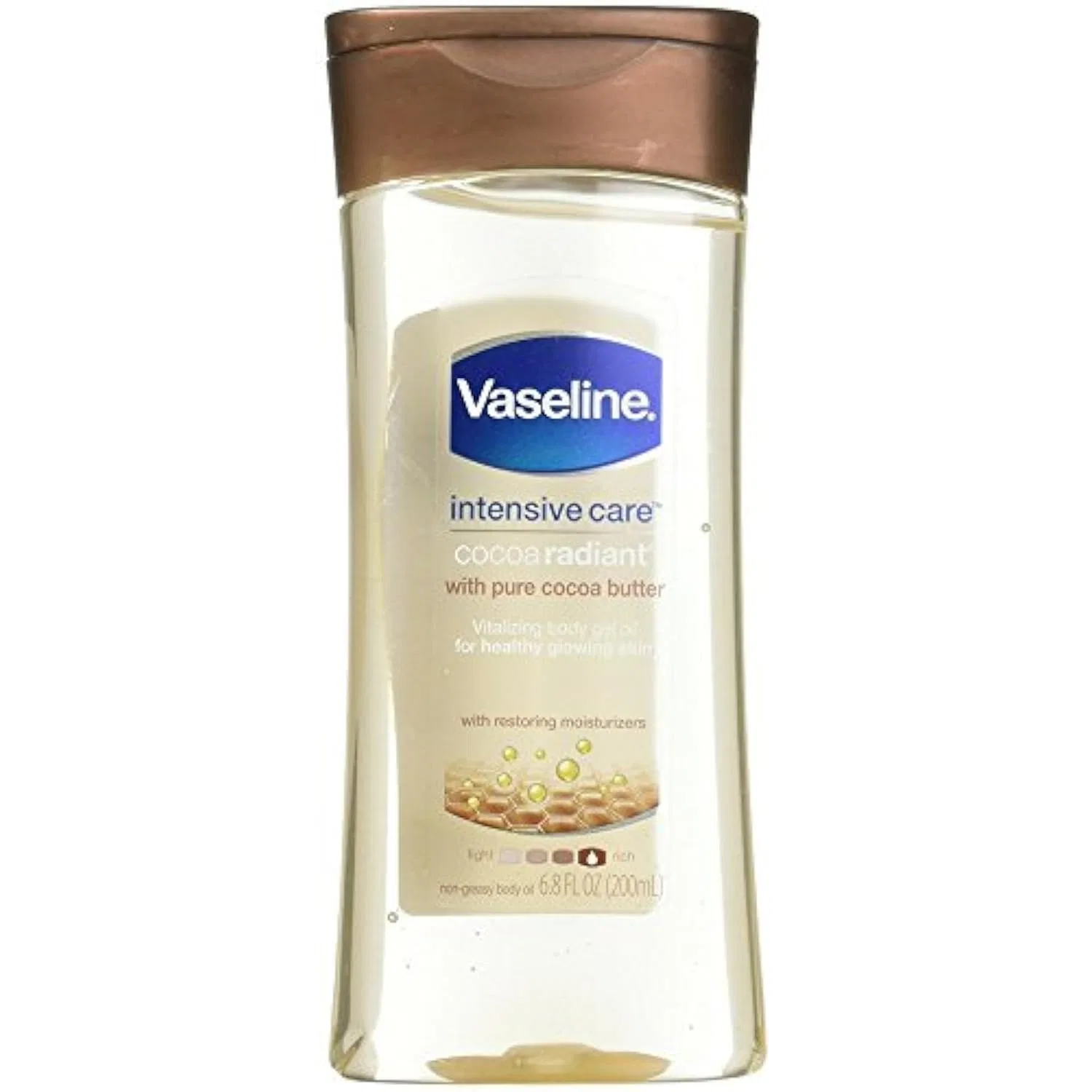 Гель-масло для тела Cocoa Radiant, Vaseline, 6 упаковок по 200 мл, Какао