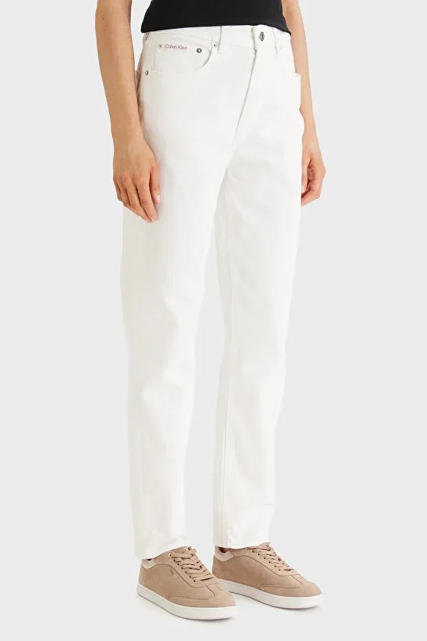 Женские джинсы с высокой талией Calvin Klein, White