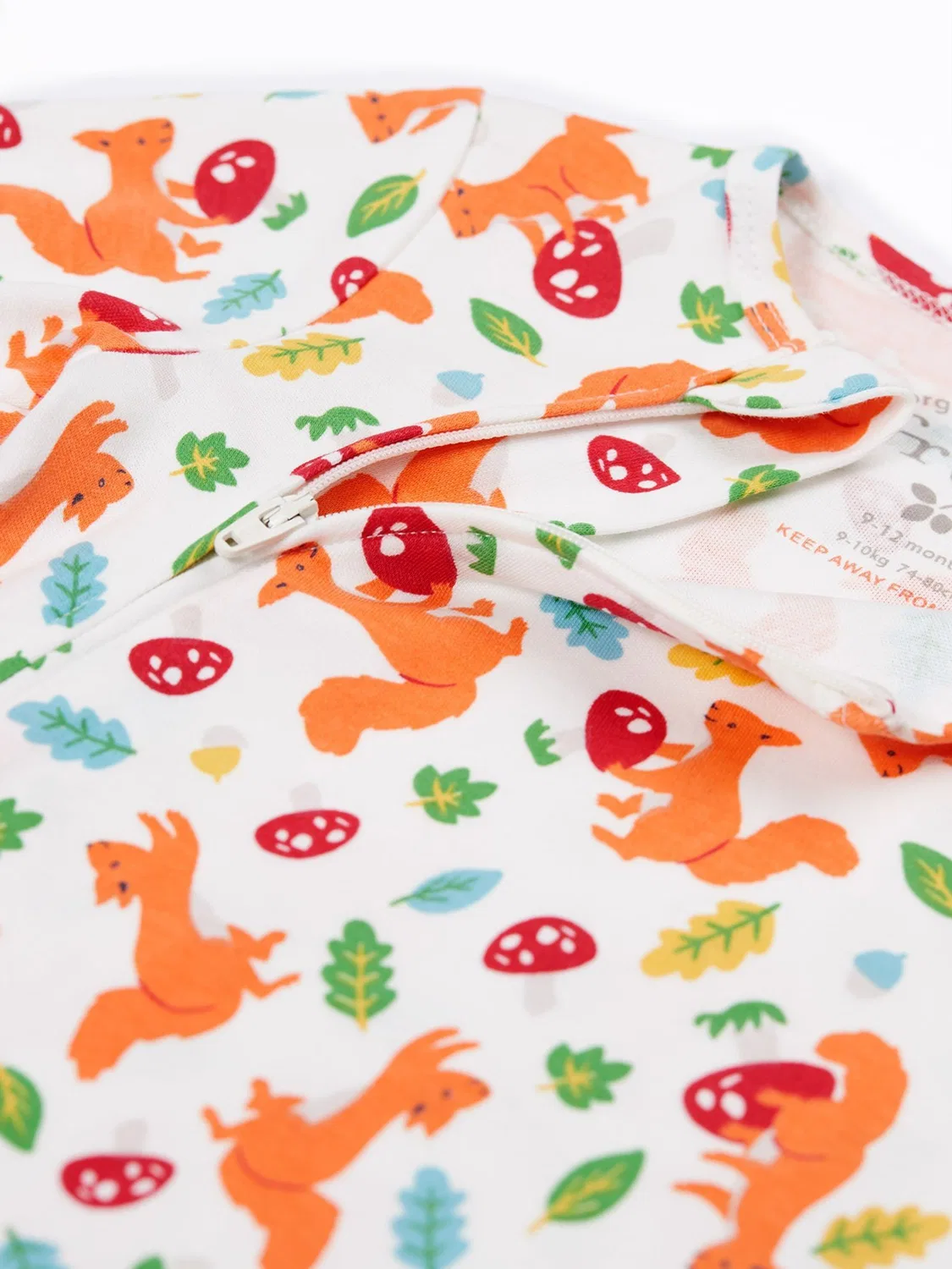 Комбинезон-слип с запахом, кимоно Frugi, белый — фото 3