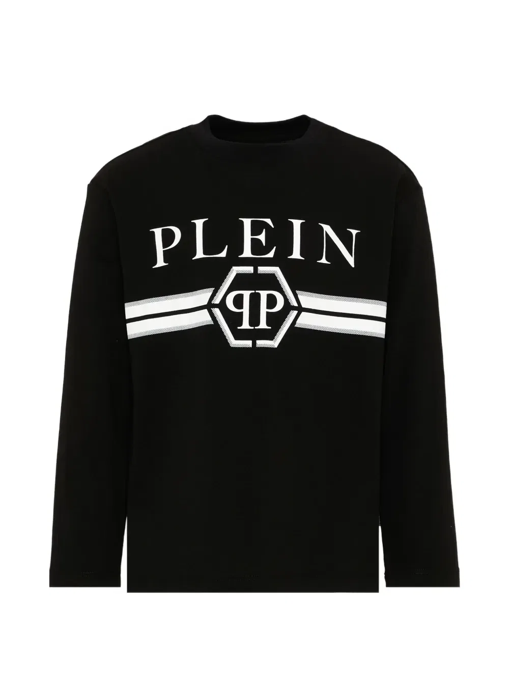 Футболка с длинным рукавом и логотипом Philipp Plein Junior, черный