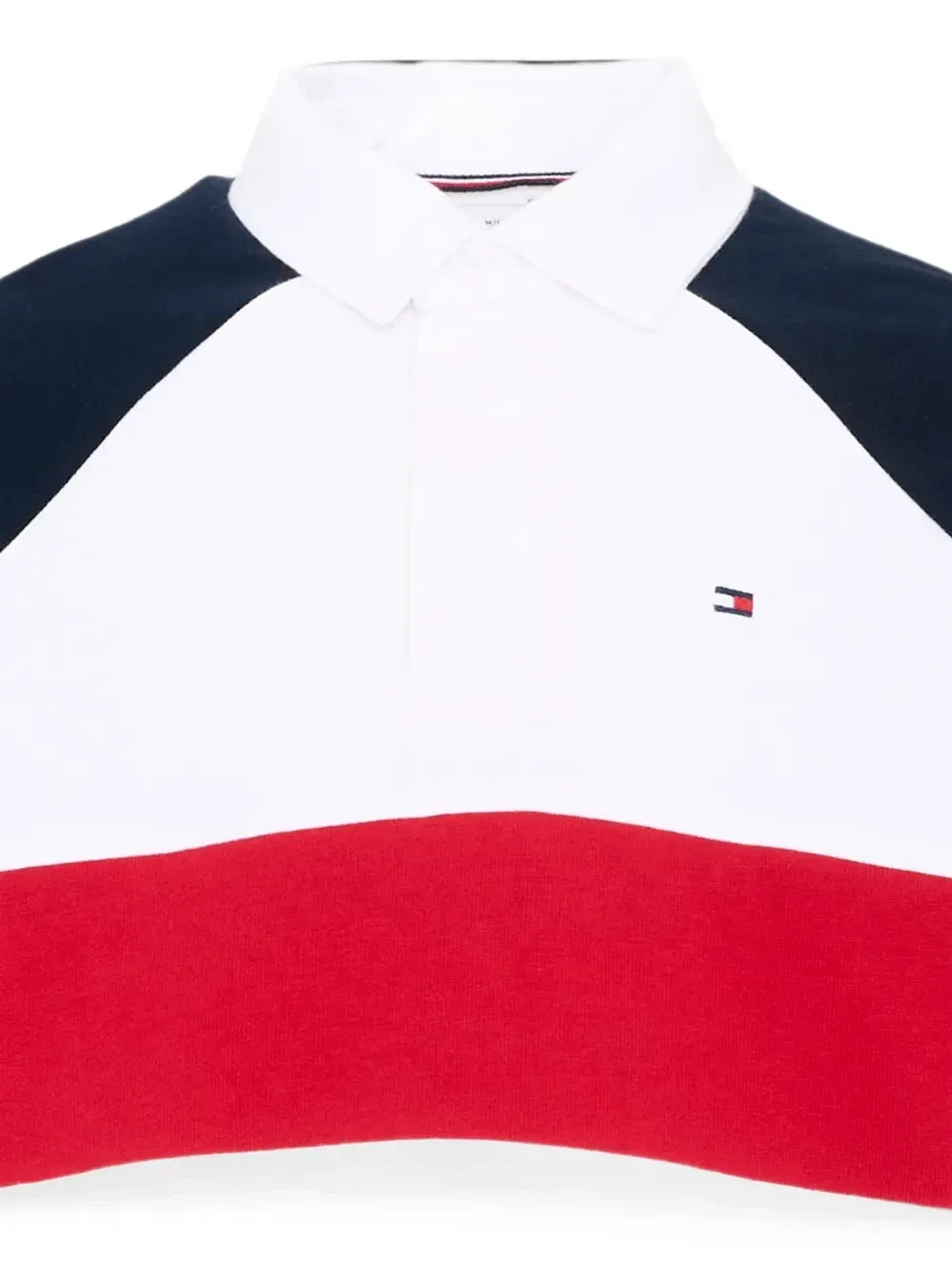 Поло с длинным рукавом в стиле колор-блок Tommy Hilfiger Junior, белый — фото 3