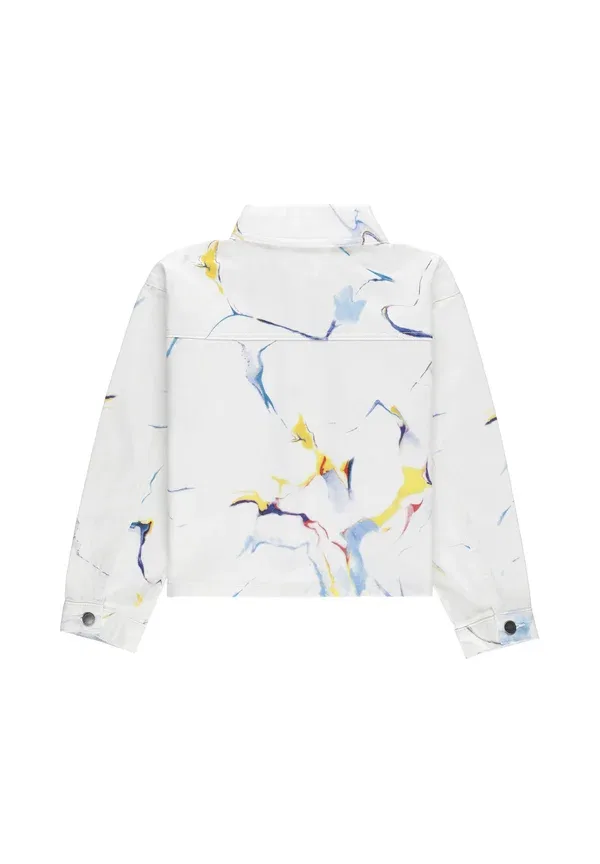 Джинсовая куртка с принтом Denim Jacket Stella Mccartney Kids, Avorio, слоновая кость — фото 2