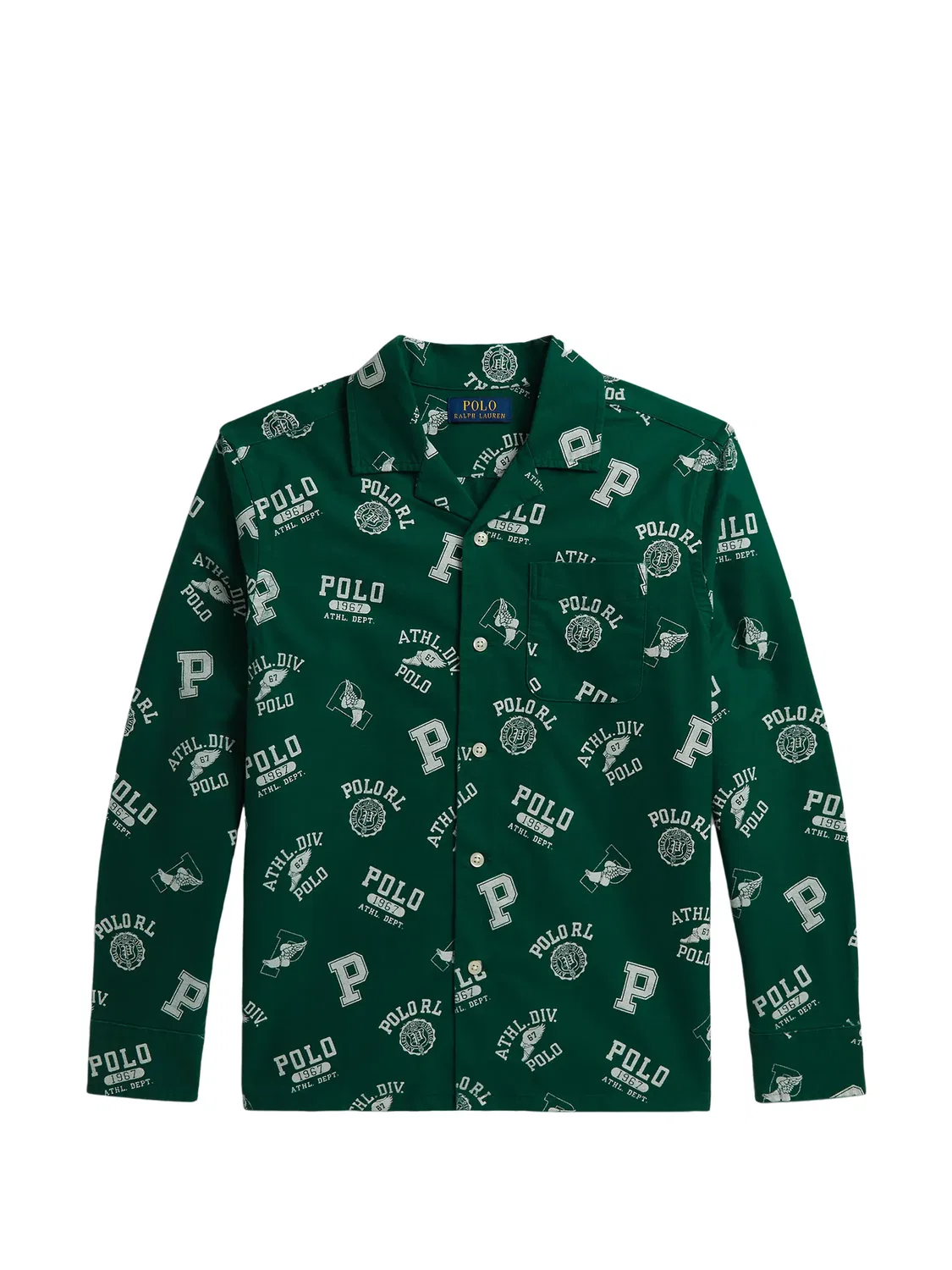 Рубашка Andy Camp с логотипом Polo Ralph Lauren Kids, зеленый