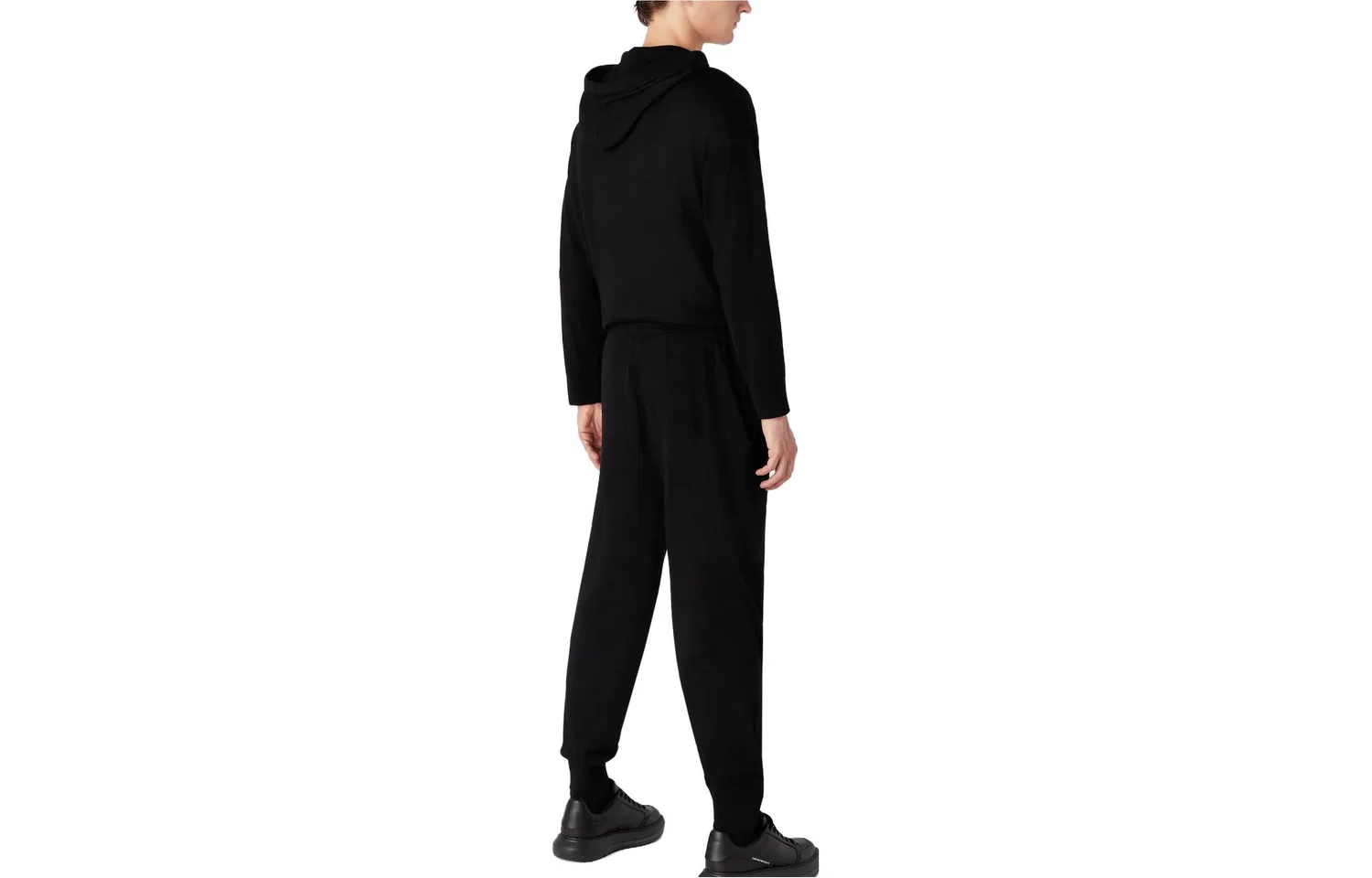 Мужской спортивный костюм из шерсти вирджиния EMPORIO ARMANI, Black — фото 3