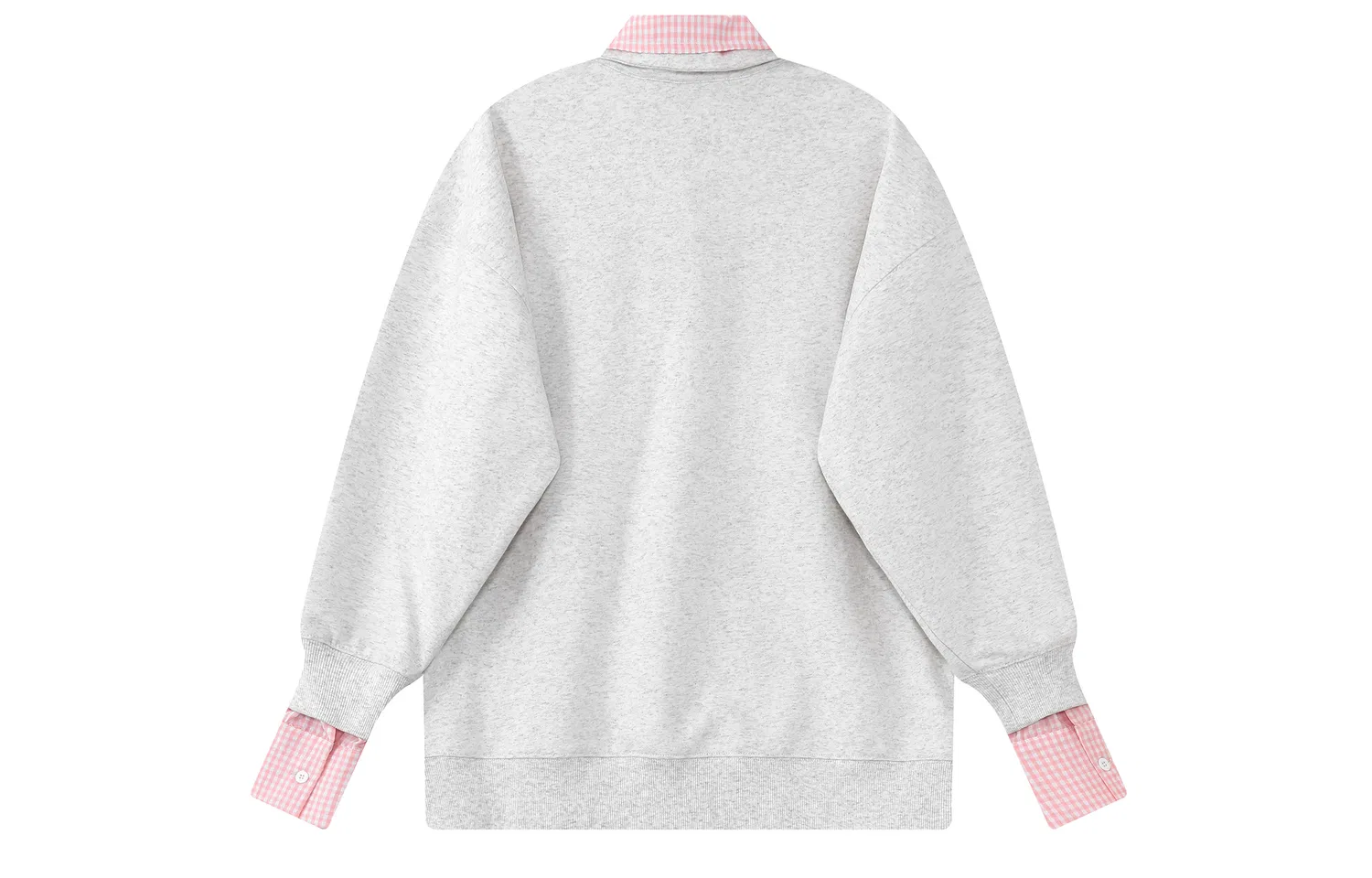 Детский комплект свитшотов с отложным воротником и модным кроем, Heather Gray, F426 — фото 4