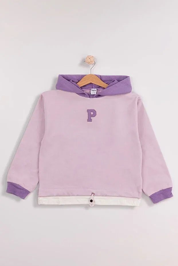 Детское худи для девочек с принтом Harika Kids, Purple