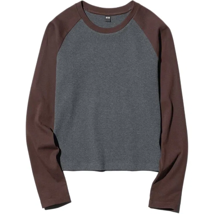 Женская футболка с круглым вырезом Chestnut UNIQLO, Chestnut
