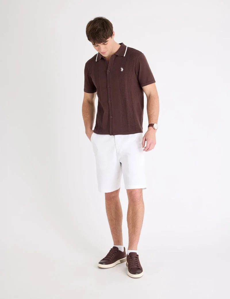 Мужские шорты U.S. Polo Assn. 9" Mason Stretch Twill, белый — фото 3