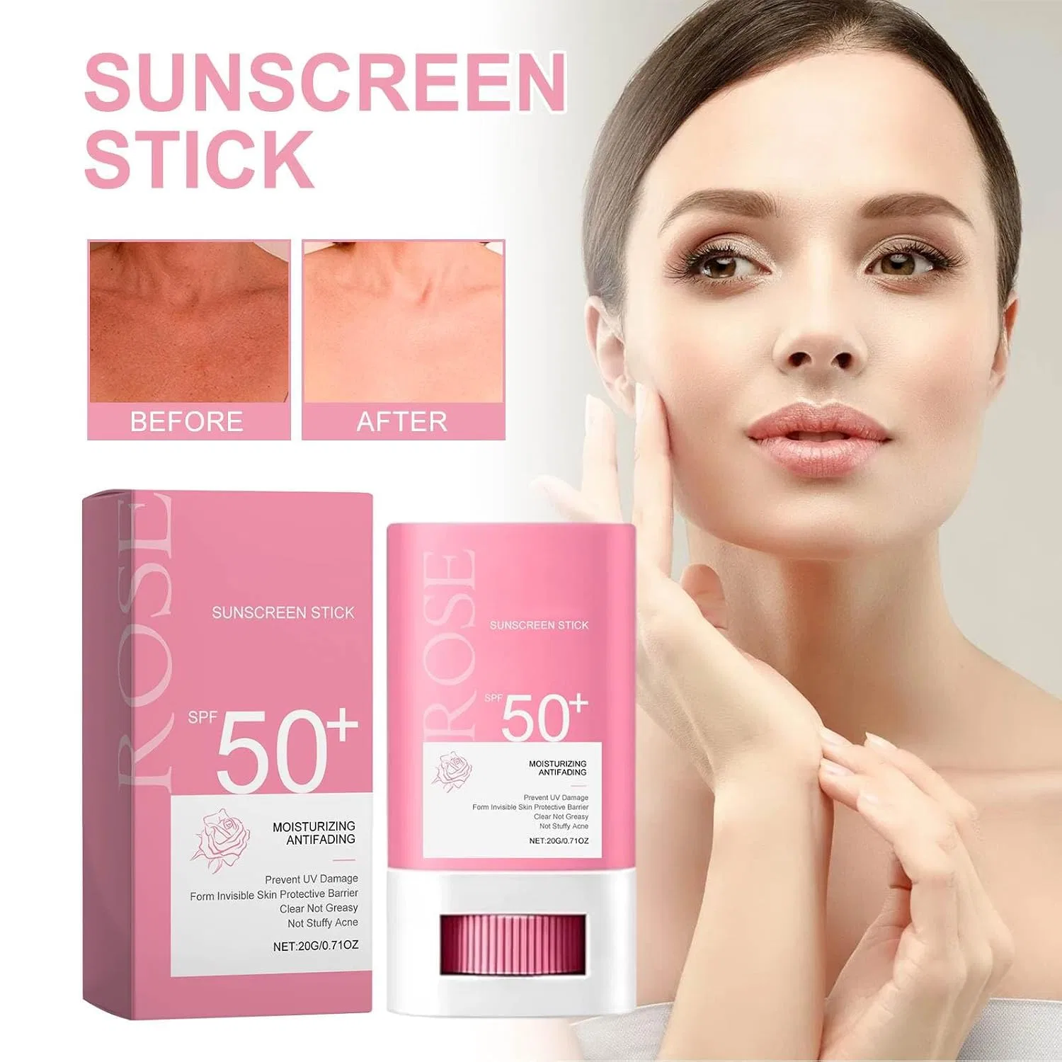 Солнцезащитный стик с экстрактом розы SPF 50+, 20 г Generisch — фото 4
