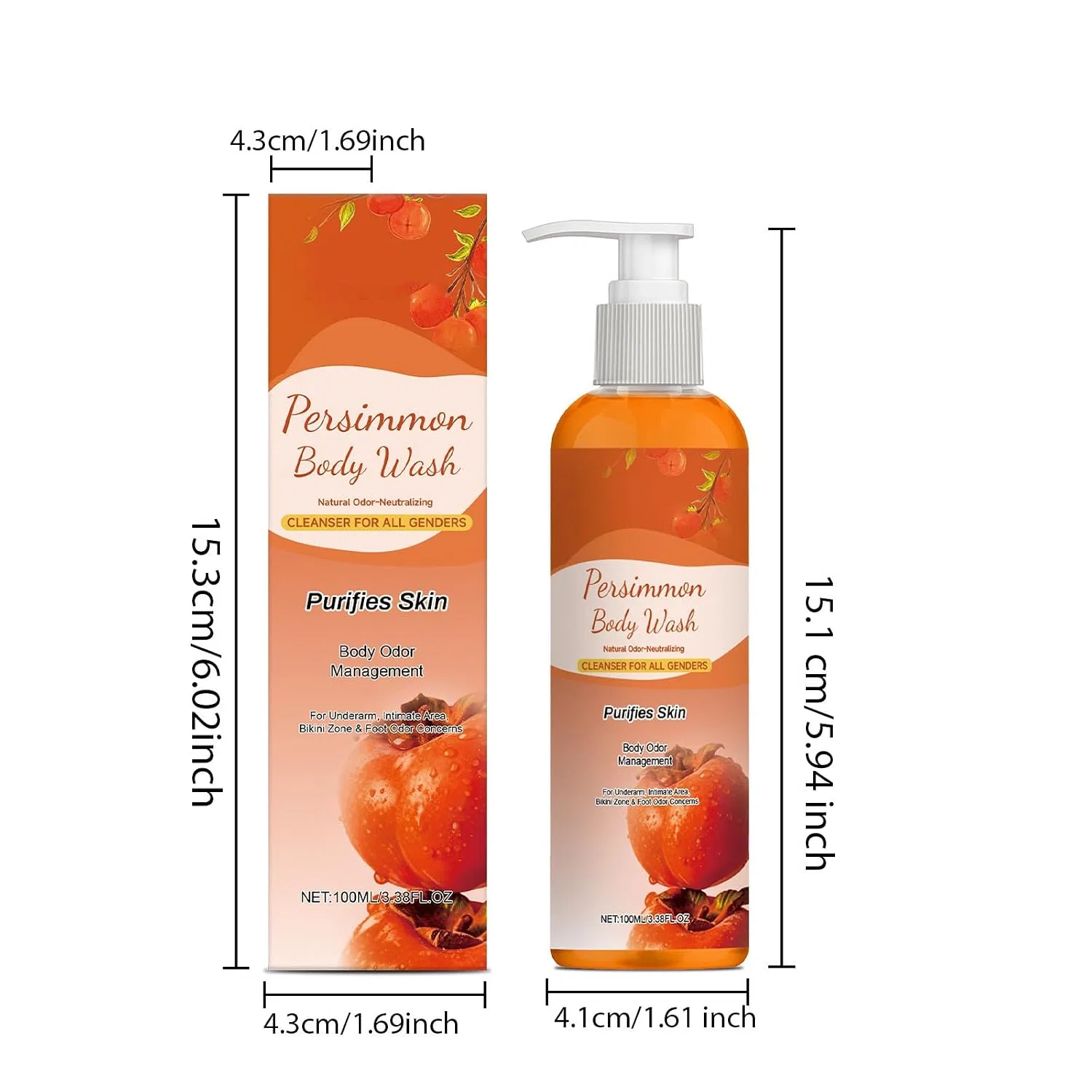 Гель для душа Persimmon Body Wash, QPJUVC, 3 шт — фото 3