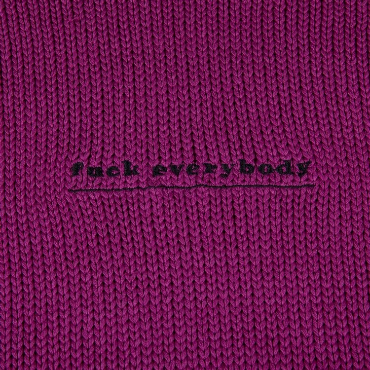 Свитер Supreme f*ck Everybody Sweater 'Magenta', фиолетовый — фото 3