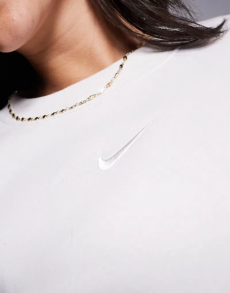 Флисовая толстовка Nike Phoenix Fleece оверсайз, бежевый — фото 2