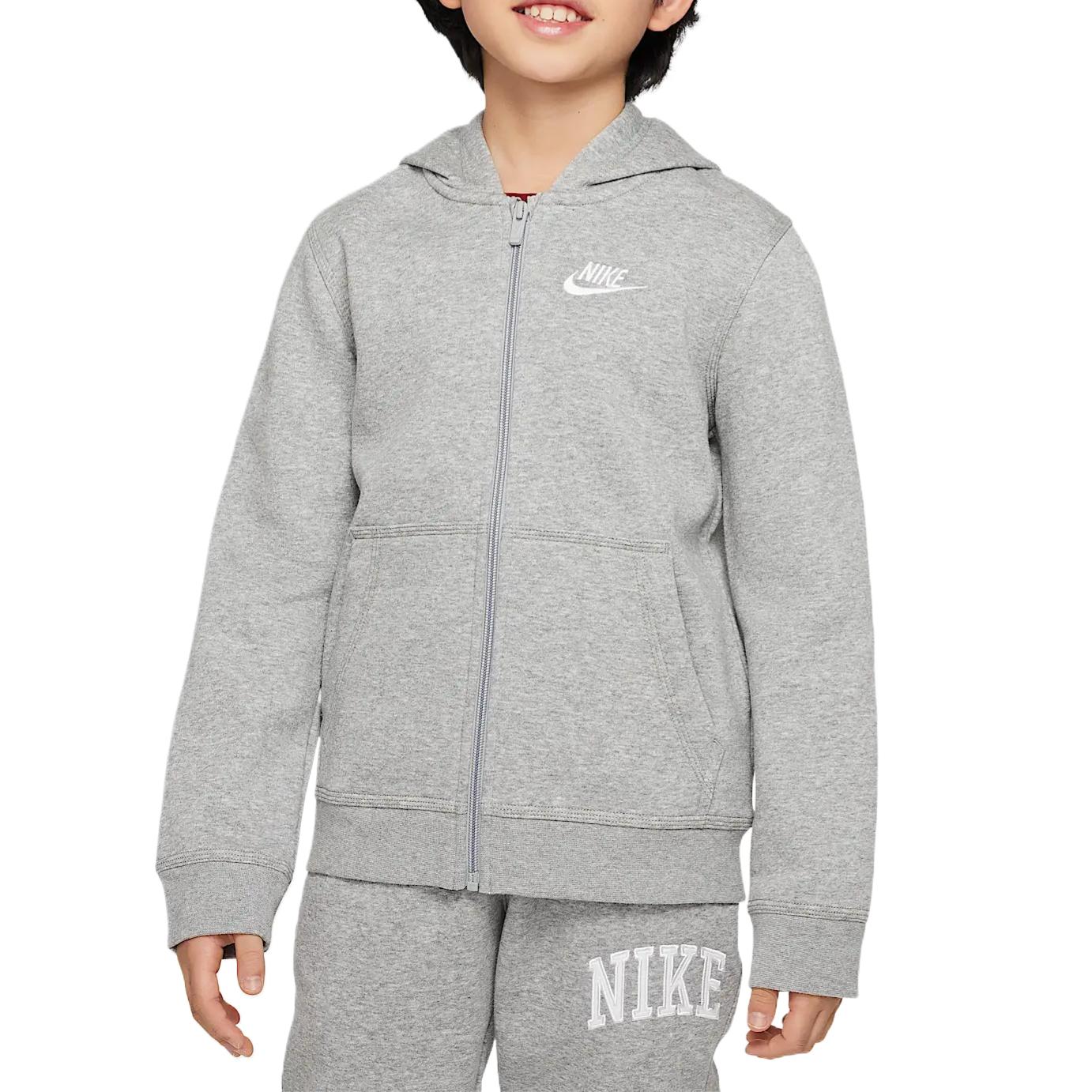 Nike Куртка Sportswear Club темно-серый микс цвет с белой основой серый Kids' — фото 3