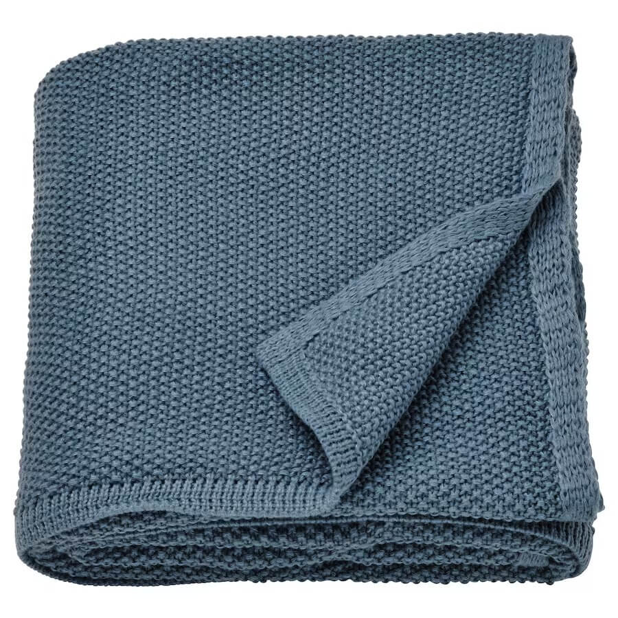 

Плед Ikea Humlemott 130x170 см, серо-голубой