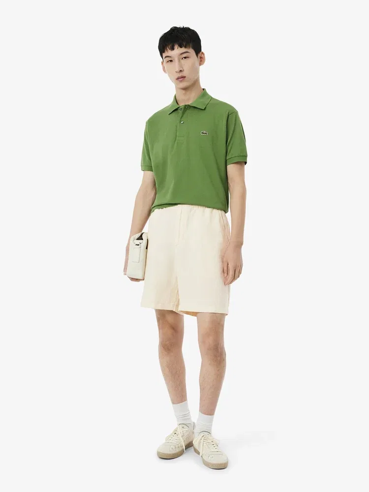 Шорты из льняной смеси LACOSTE, Ivory